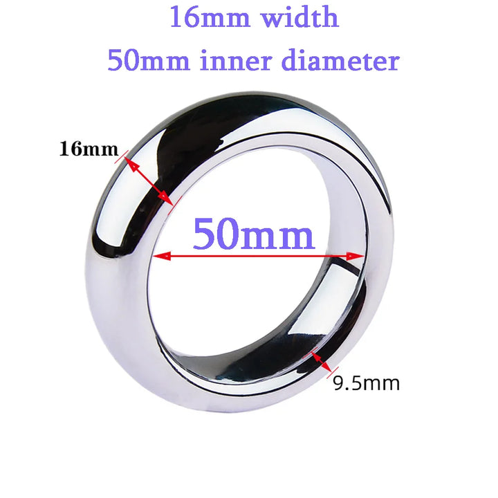 Image showing 50 mm inner diameter and 16 mm thickness steel cock ring