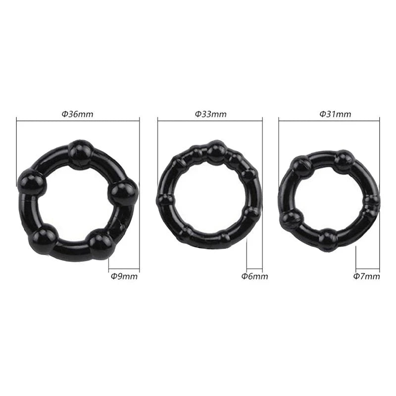 A size chart for the three different sizes of multi-ridge constriction bands