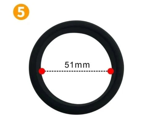 Product image of flat cock ring number five measuring 51 mm in internal diameter