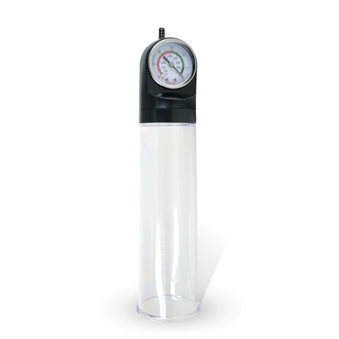 Starter Air Penis Pump Cylinder with Pressure Gauge Replacement Part
