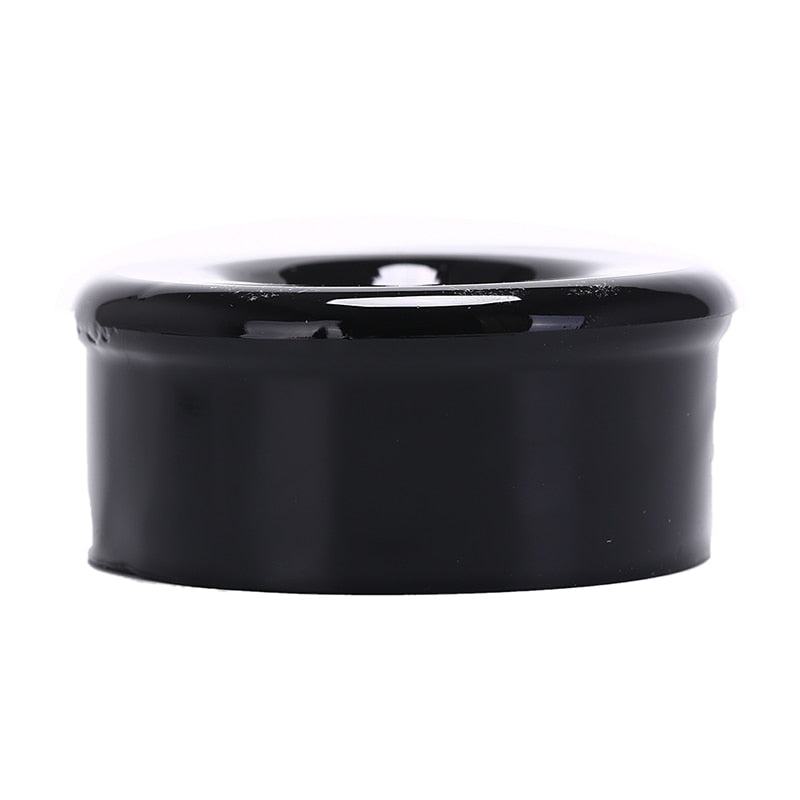 A black silicone sleeve cover from a side perspective