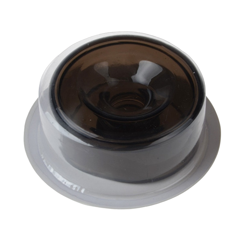A black silicone sleeve cover for a male enlargement penis pump inside the product packaging