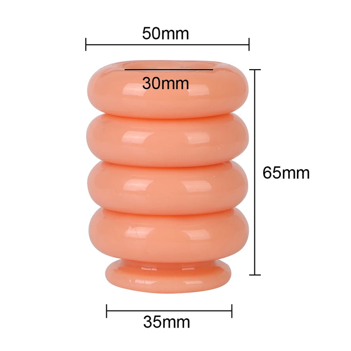 An image detailing the dimensions of the interlocking cock rings with a 35 mm diameter opening and 50 mm diameter width