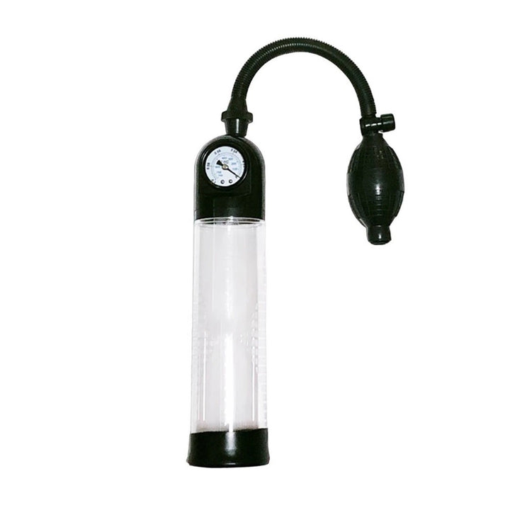 Manual-Ball Starter Air Penis Pump with Pressure Gauge