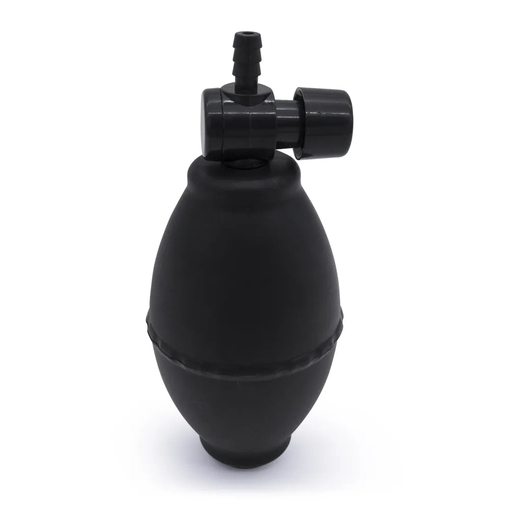This image shows the black ball bulb pump part of a starter vacuum pump