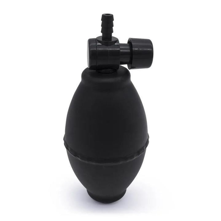 This image shows the black ball bulb pump part of a starter vacuum pump