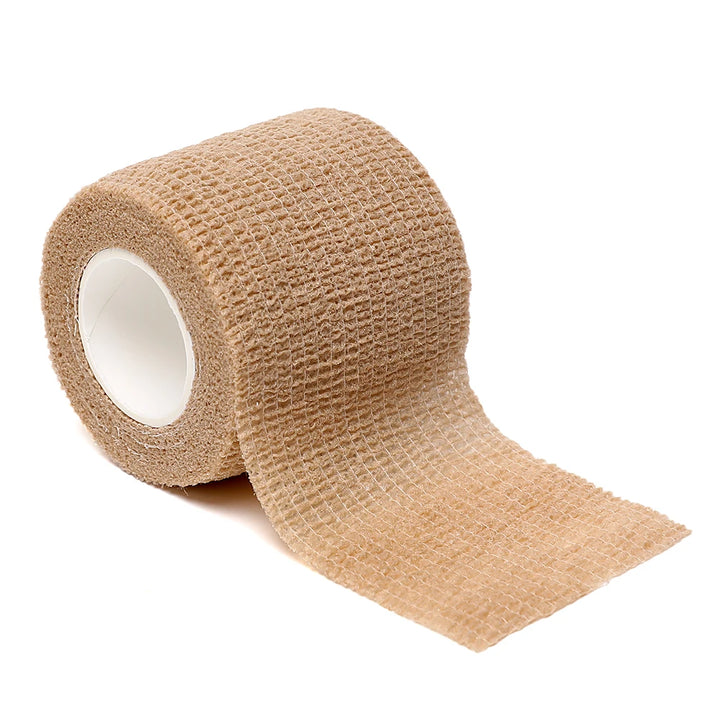 Beige colored athletic wrap roll