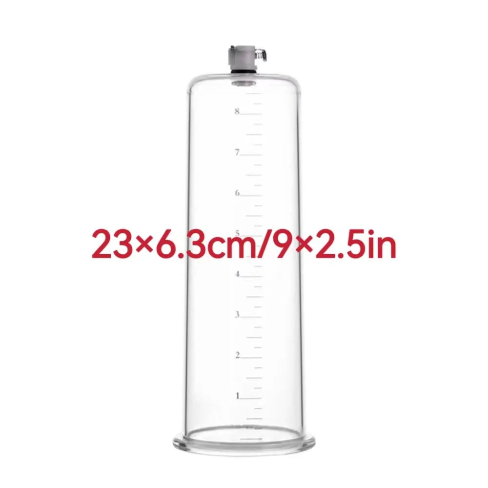 Image of a 9 inch by 2.5 inch contouring wide vacuum pump cylinder part