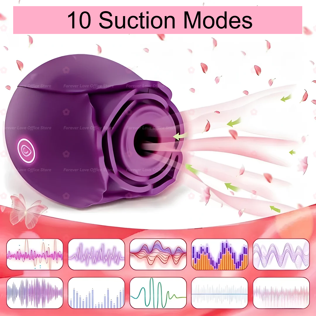 Rosebud Vibrator + Sucker Sex Toy
