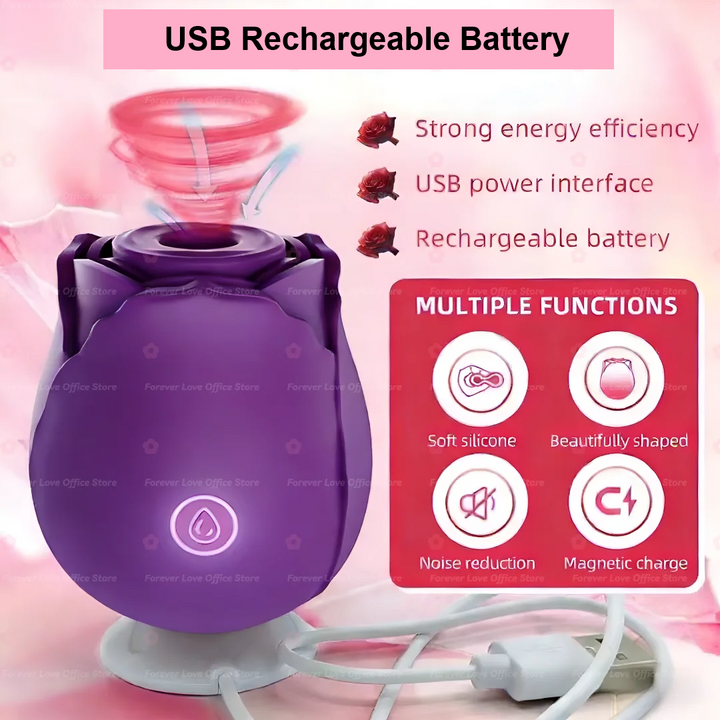 Rosebud Vibrator + Sucker Sex Toy