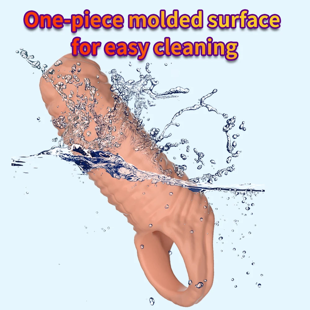 5.3" Closed-Tip Silicone Penis Sleeve