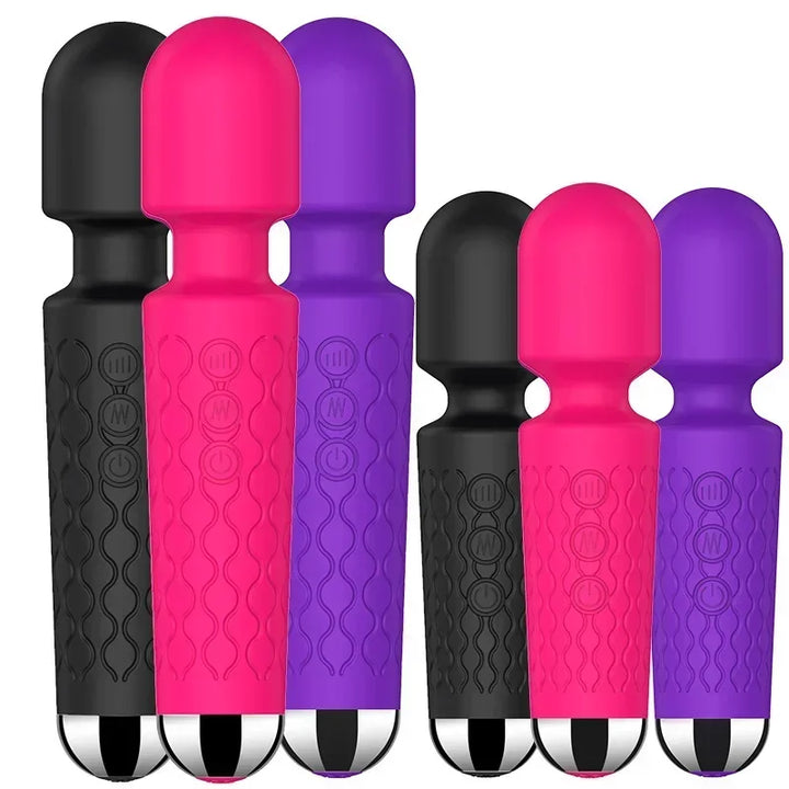 Vibrating Ergonomic Massager Baton with Round Head