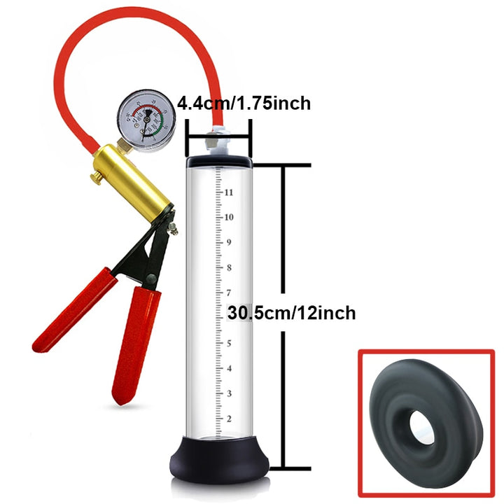 penis pump old school style 12 inches by 1.75 inches