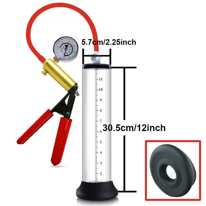 penis pump old school style 12 inches by 2.25 inches