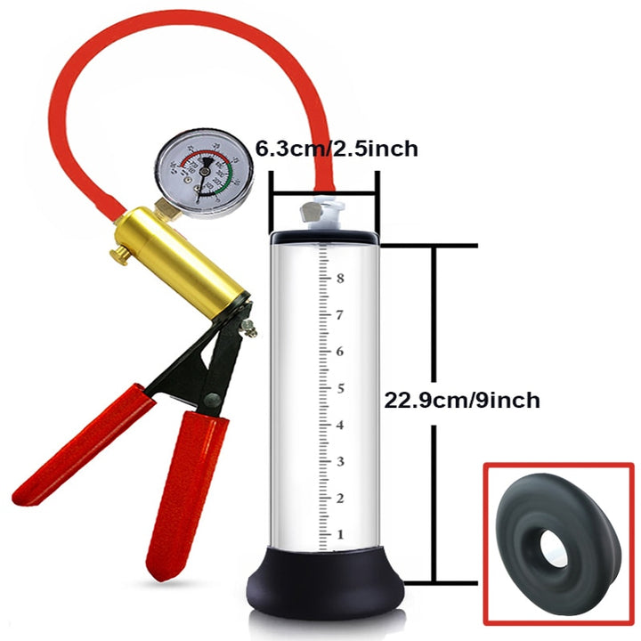 penis pump old school style 9 inches by 2.5 inches