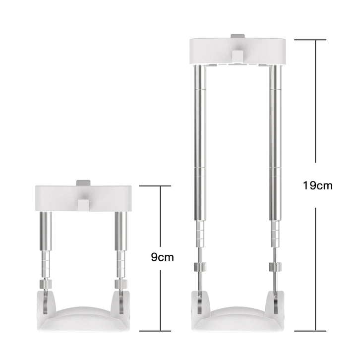 The shortest which is 9 cm and the longest which is 19 cm dimensions for the vacuum extender SizeMasterPro.