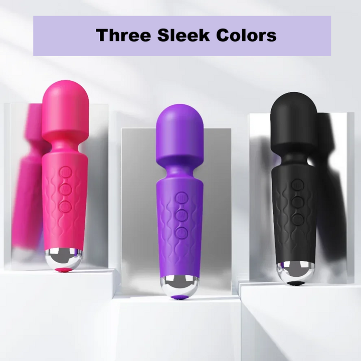 Vibrating Ergonomic Massager Baton with Round Head