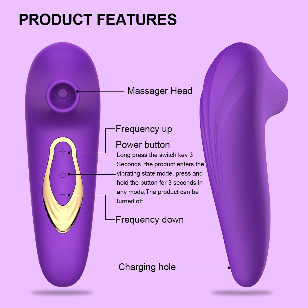 Vibrating & Sucking Handheld Pleasure Controller