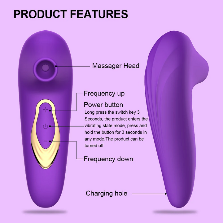 Vibrating & Sucking Handheld Pleasure Controller