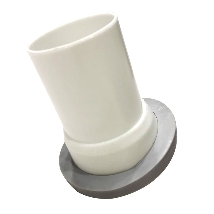 A white and gray cylindrical cylinder pad that is inserted into the water penis pump cylinder for added comfort and tighter seal